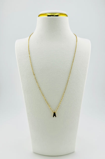 Hazel initial A Necklace in stainless steel