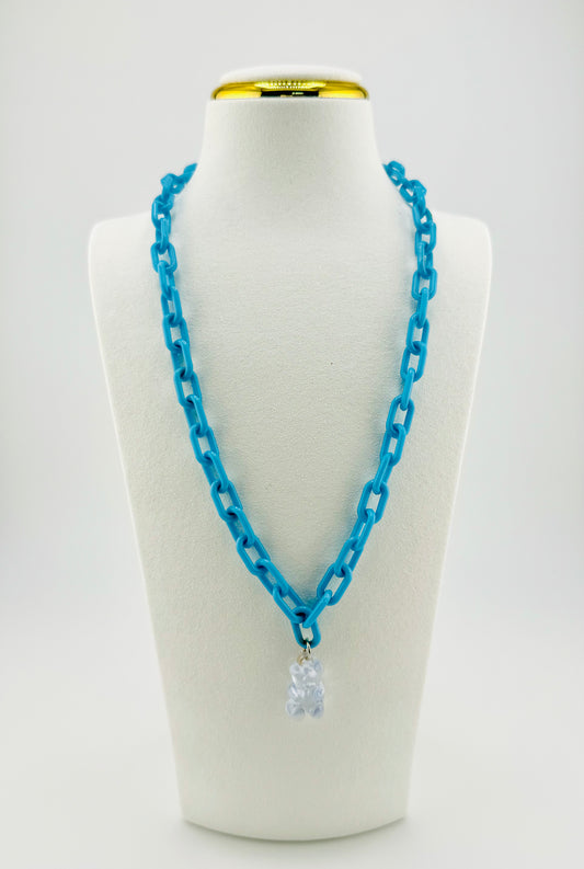 Isla blue gummy bear necklace
