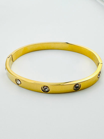 Giorgia rhinestone stainless steel bangle bracelet