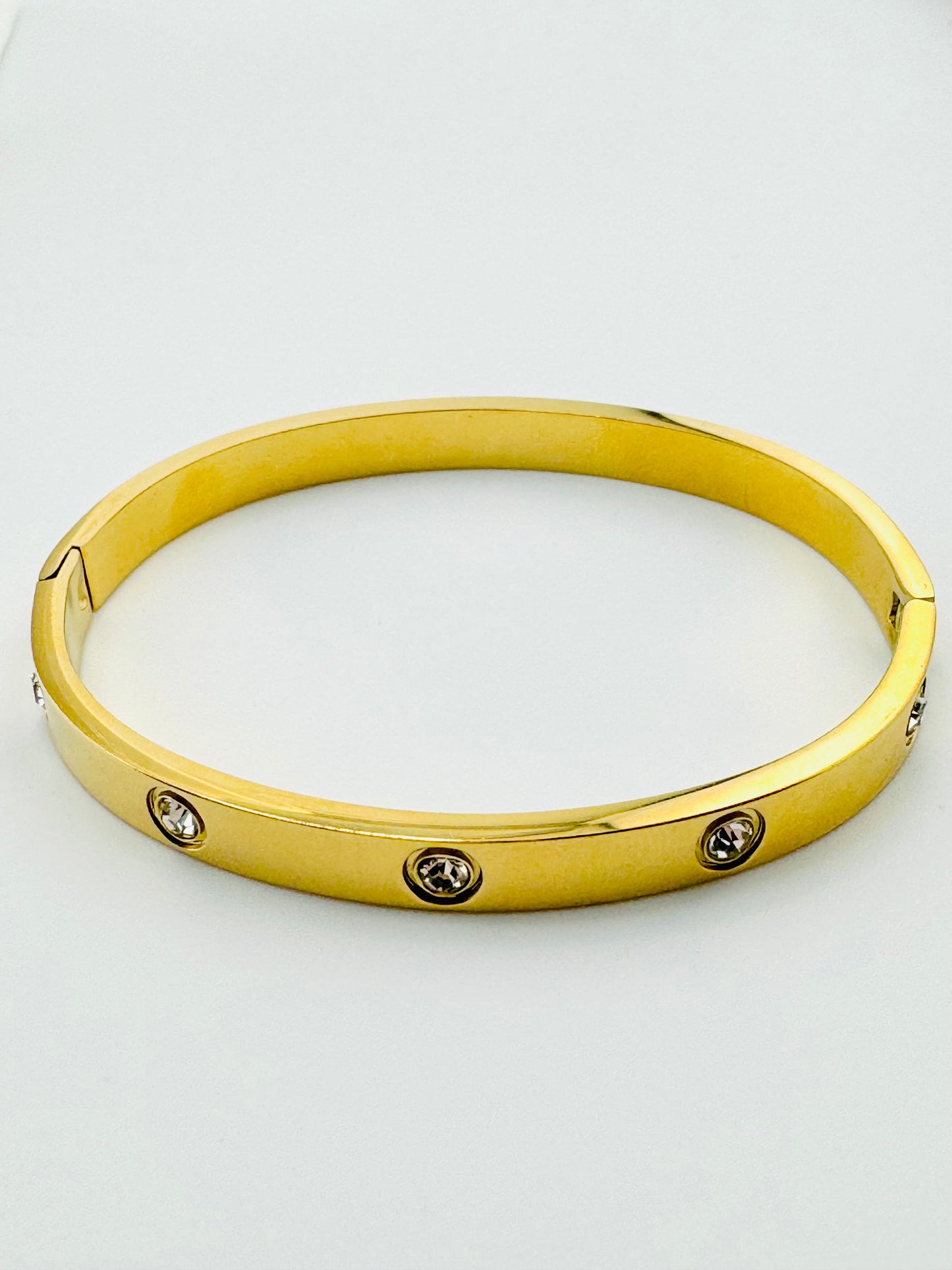 Giorgia rhinestone stainless steel bangle bracelet