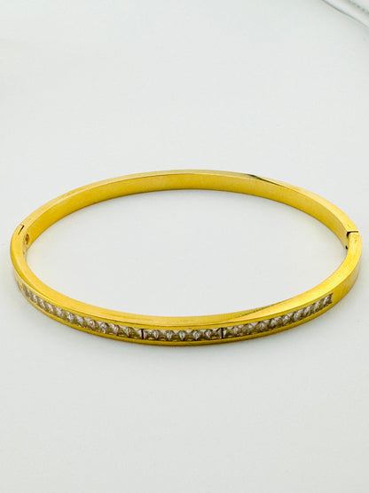 Autumn stainless steel bangle bracelet
