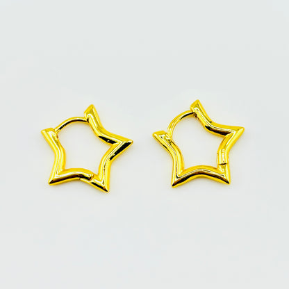 You shine Peruvian 18k gold filled earrings