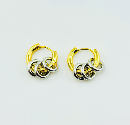 Sasha Silver and 18k gold Peruvian earrings