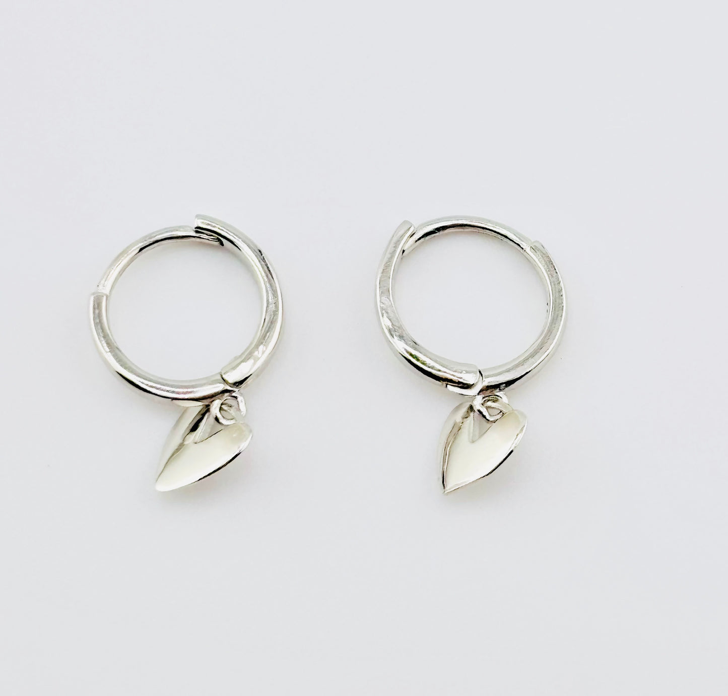 Isabel dangle hoops sterling silver earrings