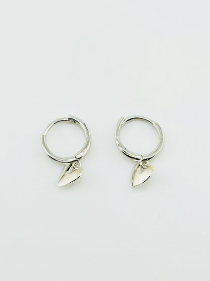 Isabel dangle hoops sterling silver earrings