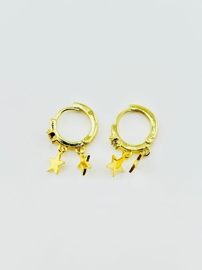 Twinkle light 18k gold filled dangle earrings