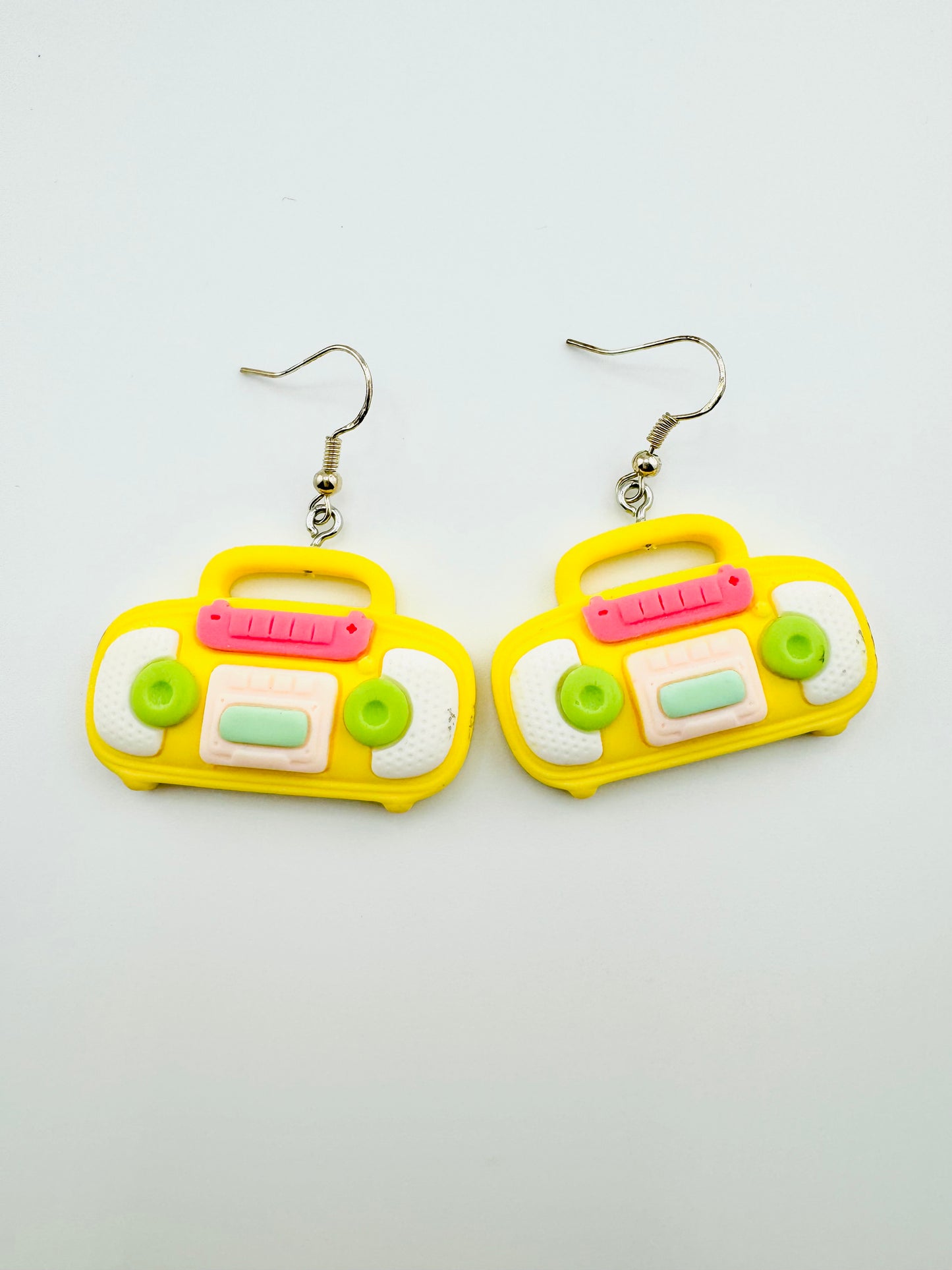 Boom Box earrings in sterling silver