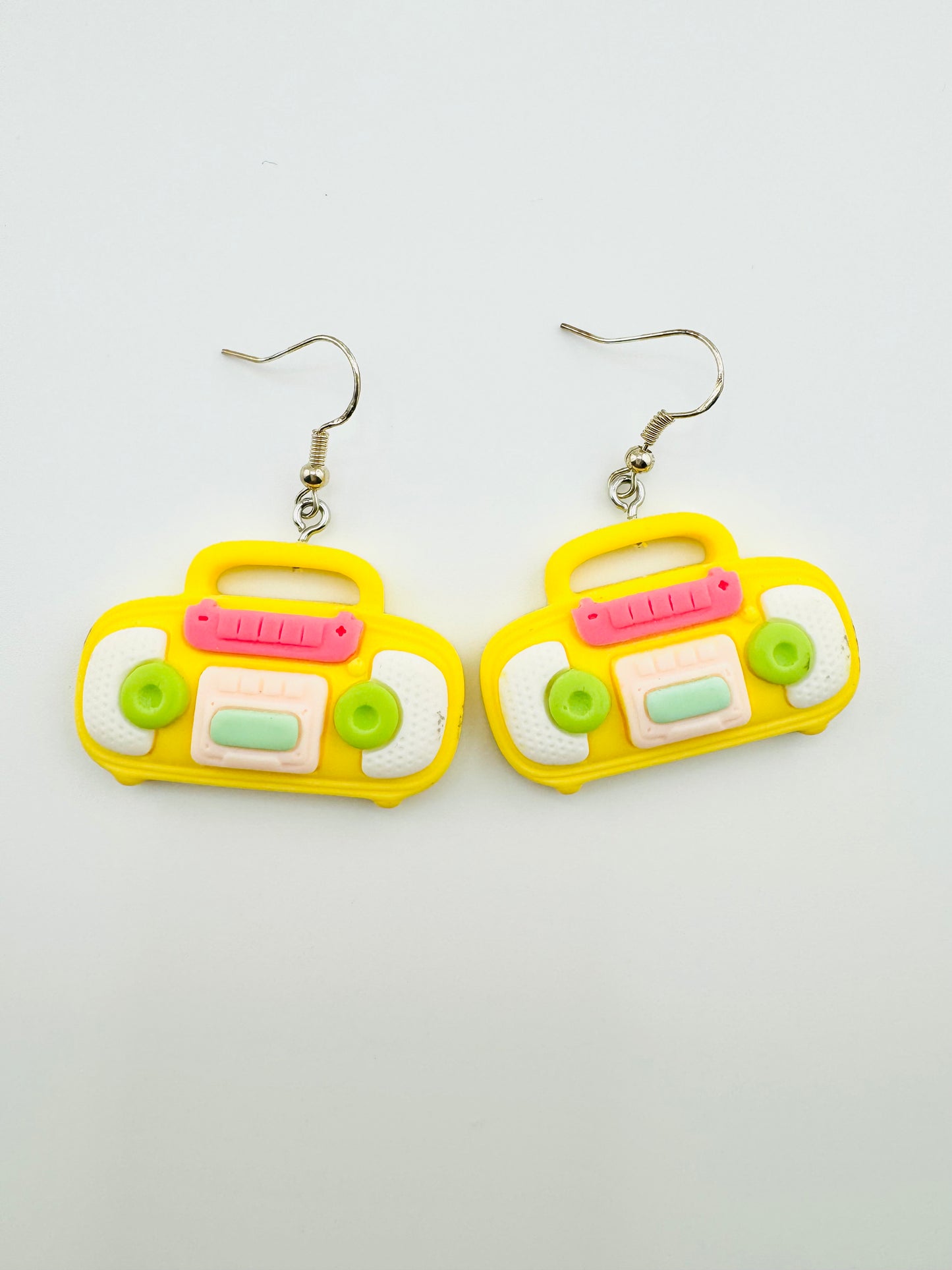 Boom Box earrings in sterling silver