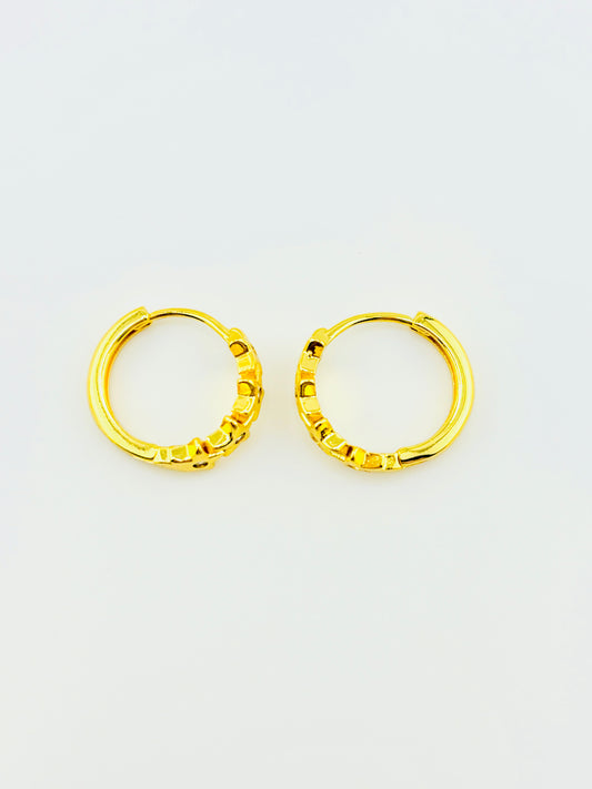 Stargaze 18k gold filled hoops with cubic zirconia earrings