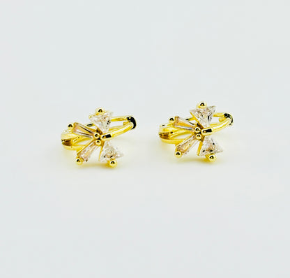 Amina 18k gold filled cubic zirconia earrings