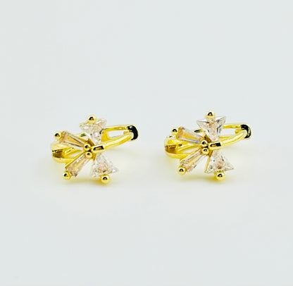 Amina 18k gold filled cubic zirconia earrings