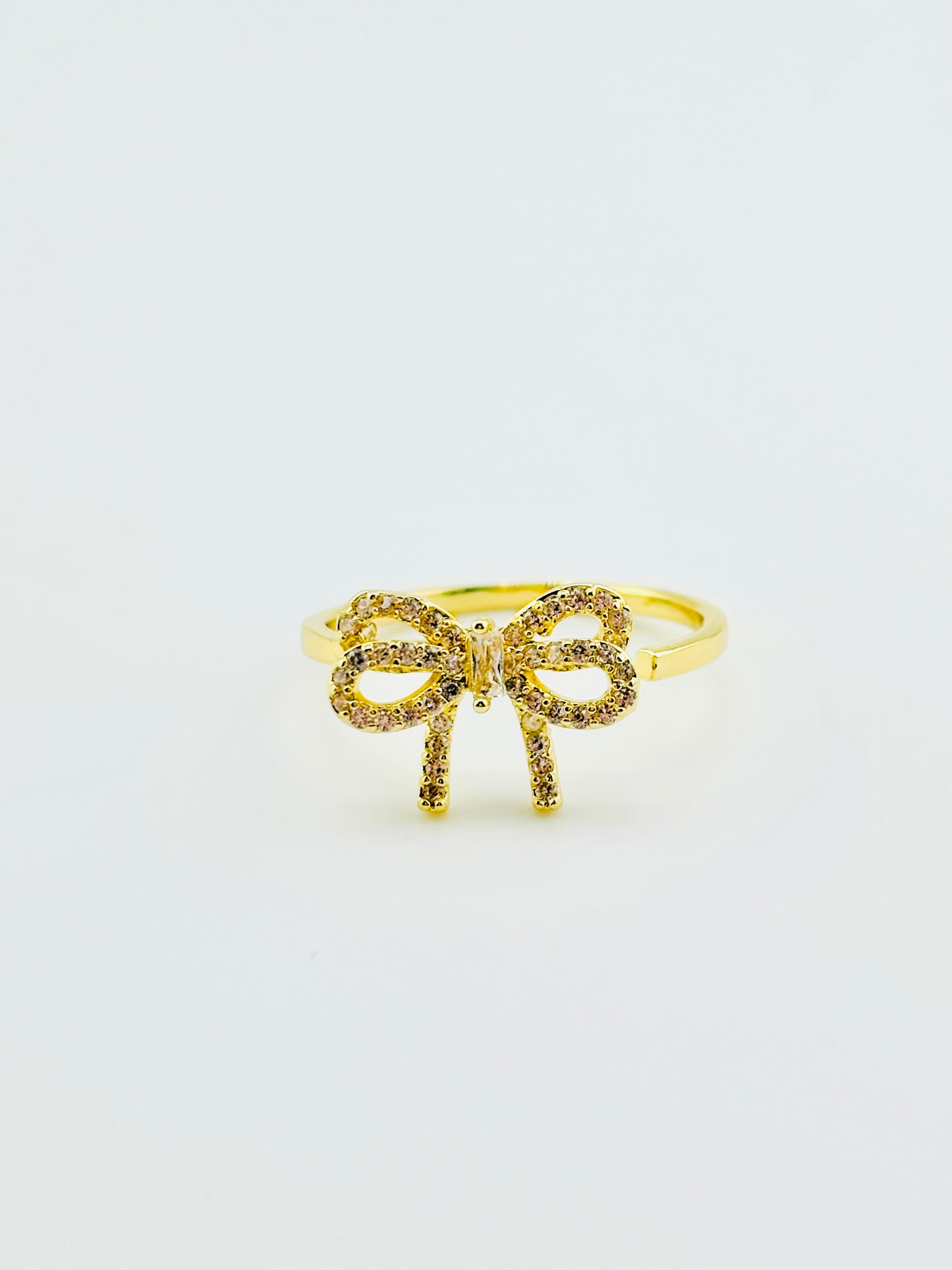 Coquete 18k gold filled ring with rhinestones