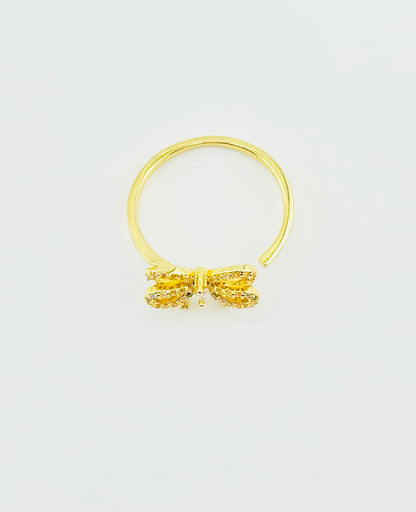 Coquete 18k gold filled ring with rhinestones