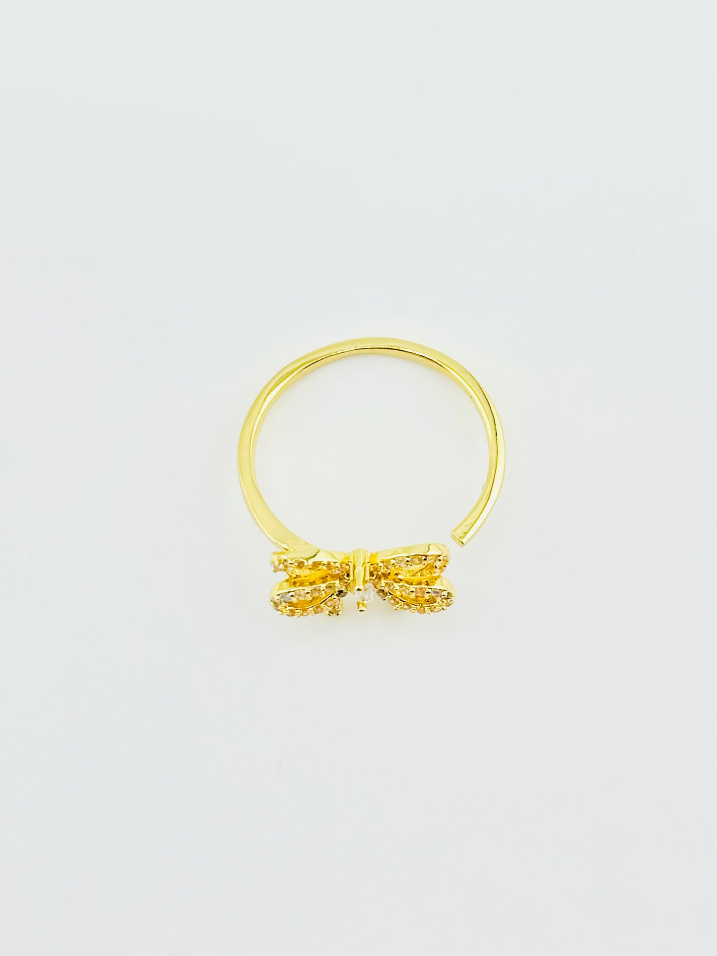 Coquete 18k gold filled ring with rhinestones