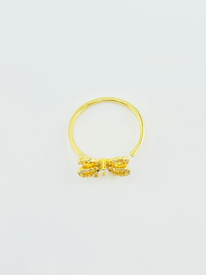 Coquete 18k gold filled ring with rhinestones