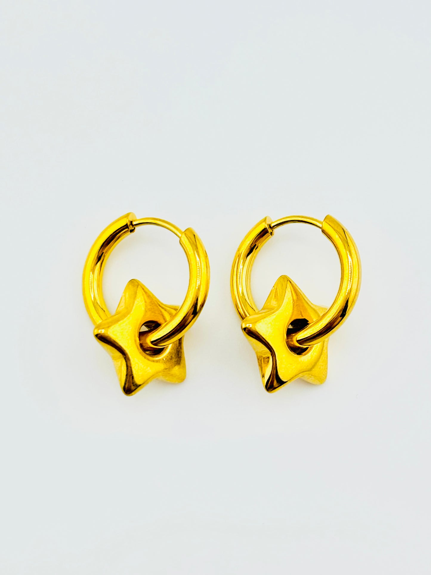 Cirus star 18k gold filled hoops