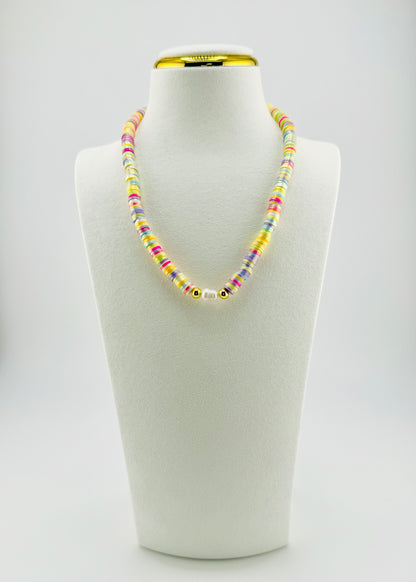 Cristina colorful necklace on fresh water pearl