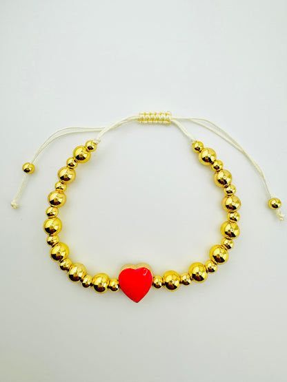 Samantha hot pink 18k gold filled bracelet