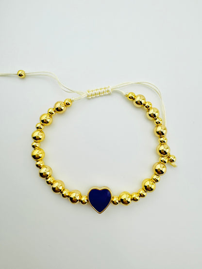 Samantha 18k gold filled and Purple Heart bracelet