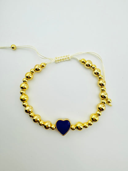 Eliza 18k gold filled and Purple Heart bracelet