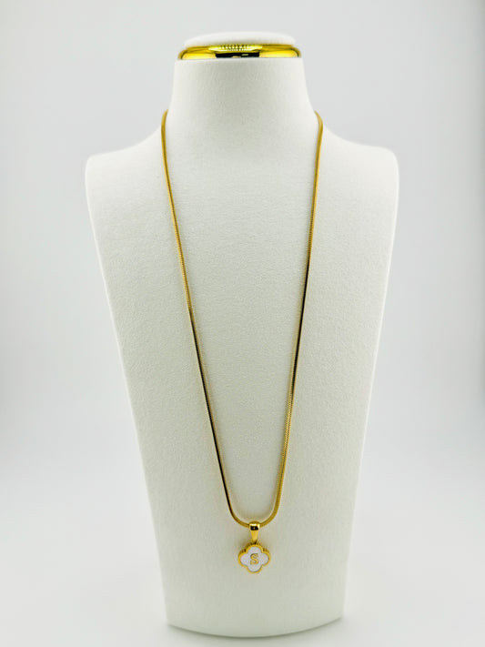 S necklace in stainless steel