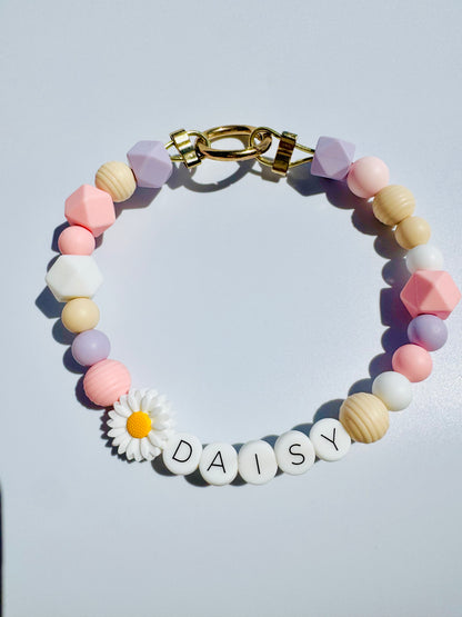 Made-to-order medium dog necklace with custom colors
