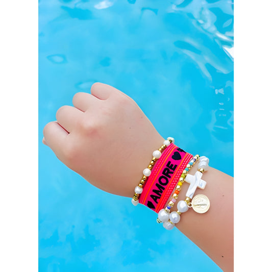 Amore, Elyse, Kennedy & Sherlyn Bracelet Bundle | Adjustable Woven, Gold Filled & Pearl Jewelry Set