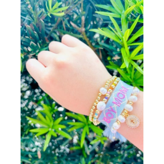 Boy Mom, Tania, Kennedy & Marlyn Bracelet Bundle | Adjustable Woven, Gold Filled, Pearl & Beaded Jewelry Set
