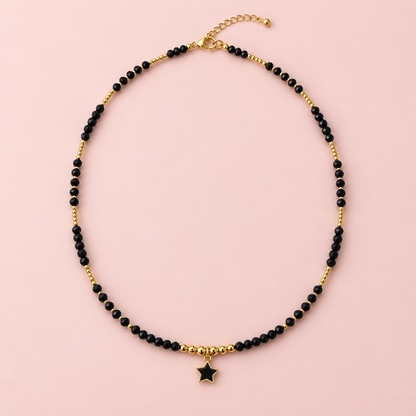 Shine Your Light Black Star Necklace
