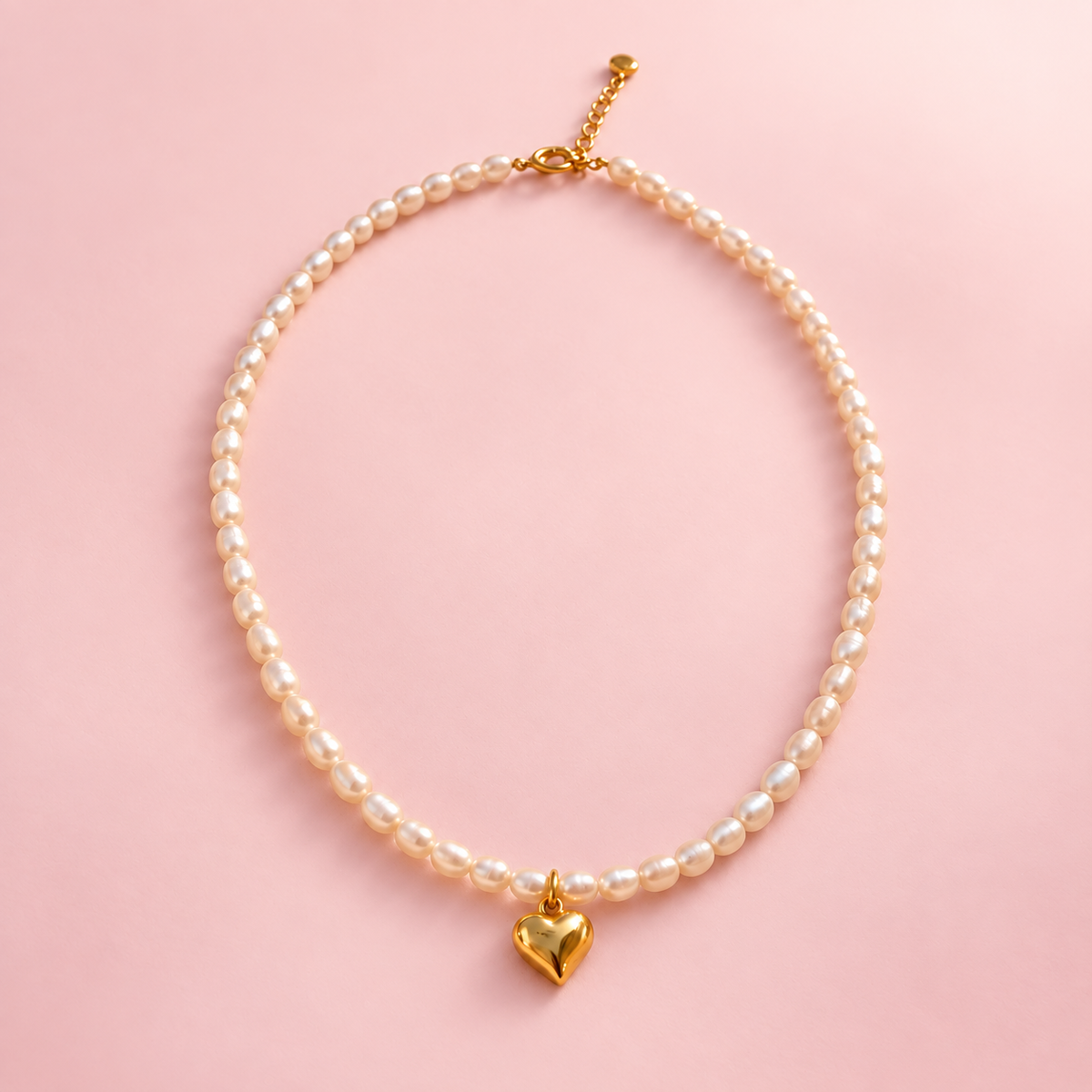Loved by God Freshwater Pearl Heart Necklace