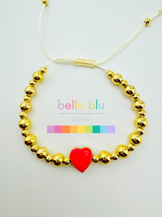 Samantha hot pink 18k gold filled bracelet