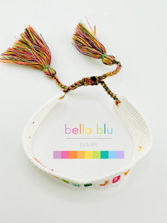 Choose Joy woven bracelet in multicolor