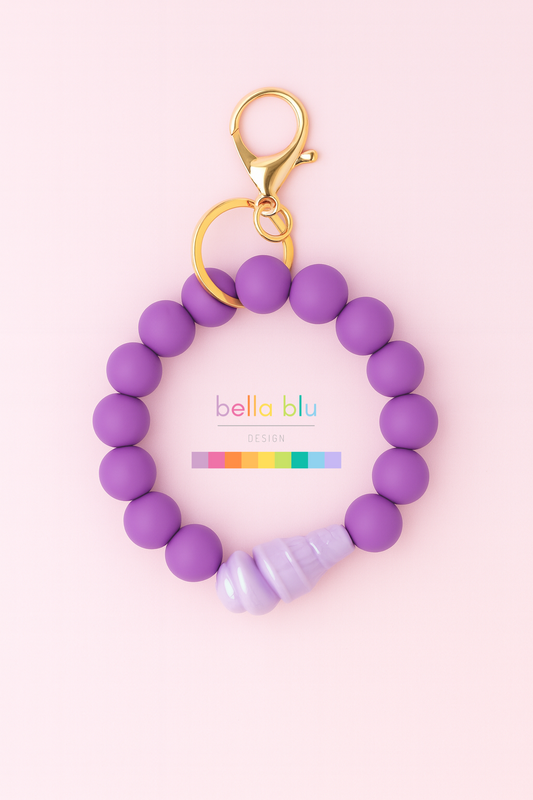 Purple handmade keychain