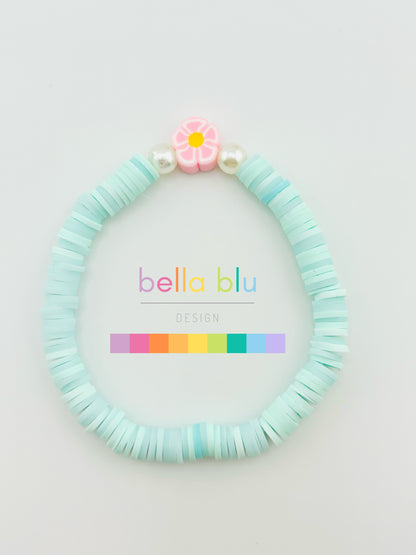 Alyssa light blue beaded bracelet