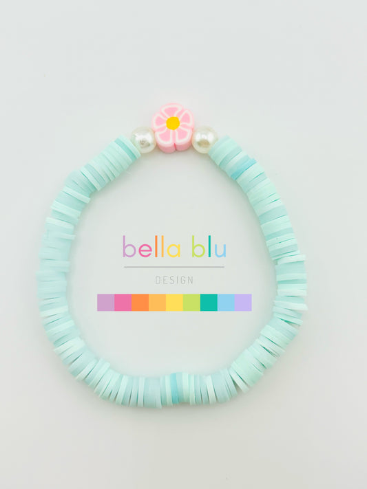 Alyssa light blue beaded bracelet