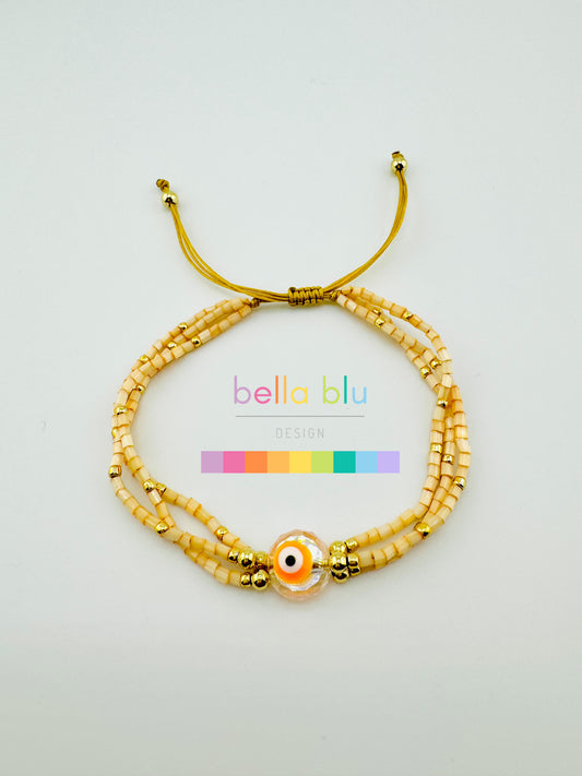 Sarah orange 18k gold filled bracelet